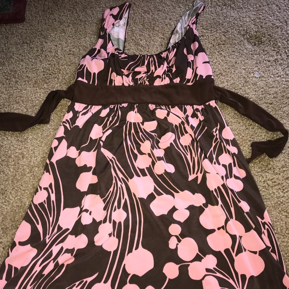 Pink and brown dress